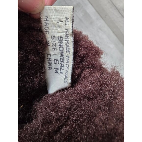 Etienne Aigner Womens Brown Winter Boots Faux Fur Lining & Gold Zippers Size 6 - Picture 7 of 7